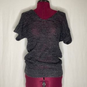 Roxy Blue, Off-the-Shoulder Sweater, short sleeve, size small